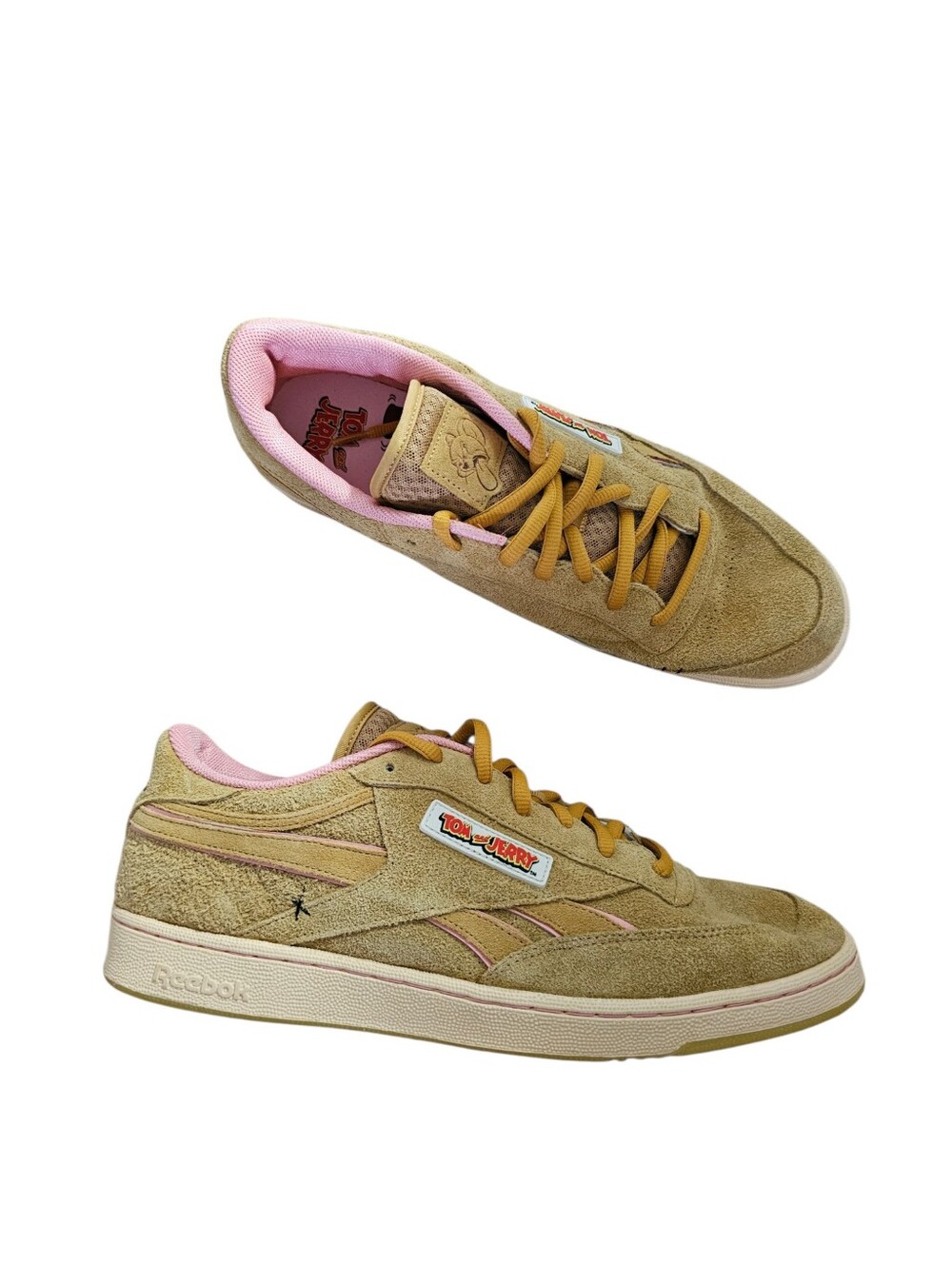 Reebok Tom Jerry X Club C Revenge Low Jerry Suede Sneakers FW4632 Size Mens 14